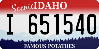 ID license plate I651540