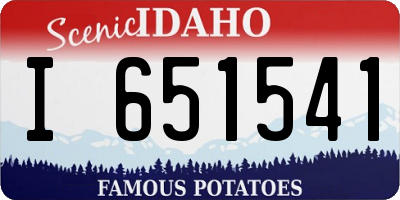 ID license plate I651541