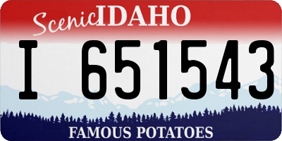ID license plate I651543