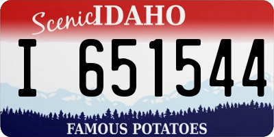 ID license plate I651544