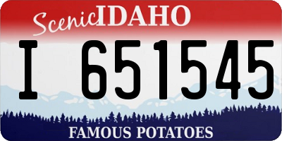 ID license plate I651545