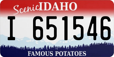 ID license plate I651546