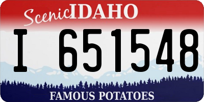 ID license plate I651548
