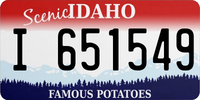 ID license plate I651549