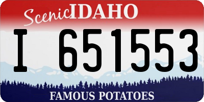 ID license plate I651553