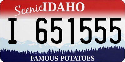 ID license plate I651555