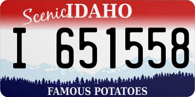 ID license plate I651558