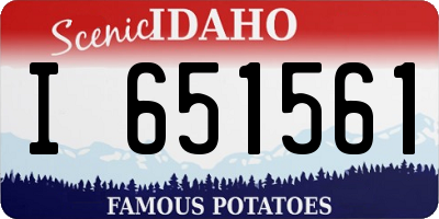 ID license plate I651561