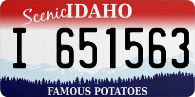 ID license plate I651563