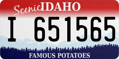 ID license plate I651565