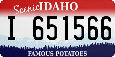ID license plate I651566