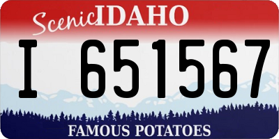 ID license plate I651567