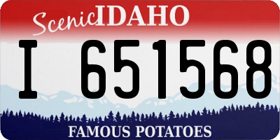 ID license plate I651568
