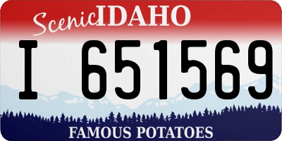 ID license plate I651569