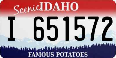 ID license plate I651572