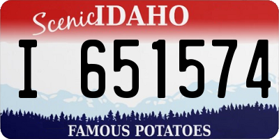 ID license plate I651574