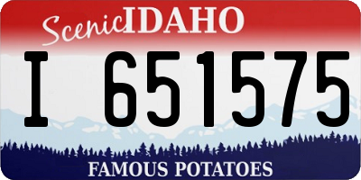ID license plate I651575