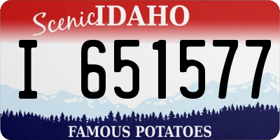 ID license plate I651577