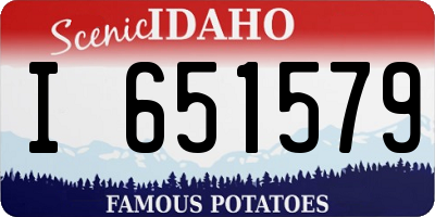 ID license plate I651579
