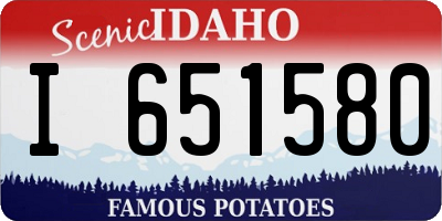ID license plate I651580