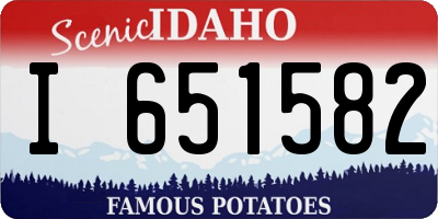 ID license plate I651582