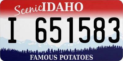 ID license plate I651583