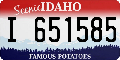 ID license plate I651585