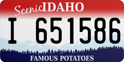 ID license plate I651586