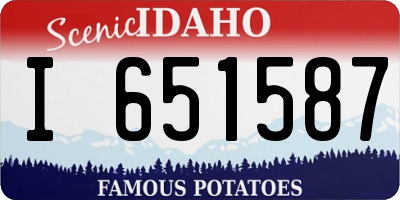 ID license plate I651587