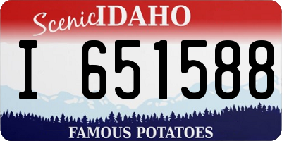 ID license plate I651588