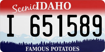 ID license plate I651589