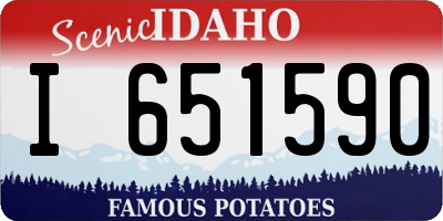 ID license plate I651590