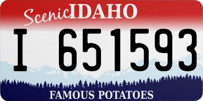 ID license plate I651593