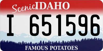 ID license plate I651596