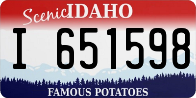 ID license plate I651598