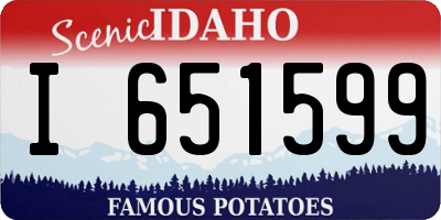 ID license plate I651599