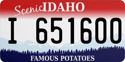 ID license plate I651600