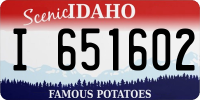 ID license plate I651602