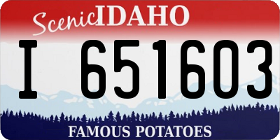 ID license plate I651603
