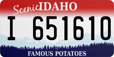 ID license plate I651610