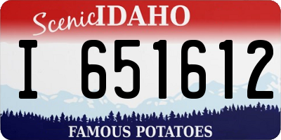 ID license plate I651612