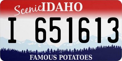 ID license plate I651613