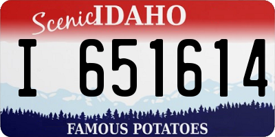 ID license plate I651614