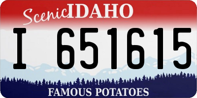 ID license plate I651615