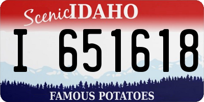 ID license plate I651618