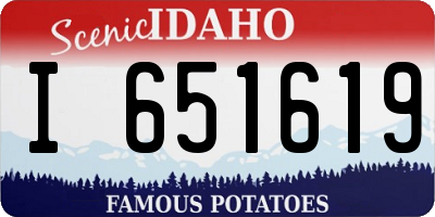 ID license plate I651619