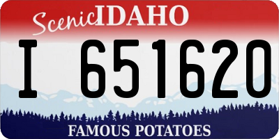ID license plate I651620