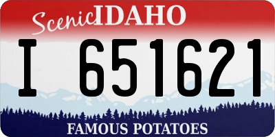 ID license plate I651621