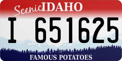 ID license plate I651625