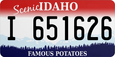 ID license plate I651626